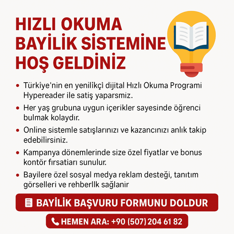 hızlı okuma bayilik sistemi